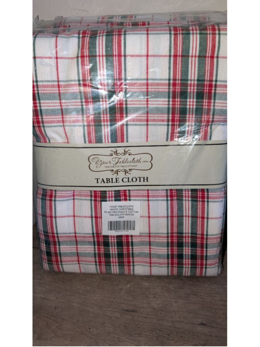 Your Tablecloth Plaid Rectangle Cotton Tablecloth 60x120 - Picture 1 of 3